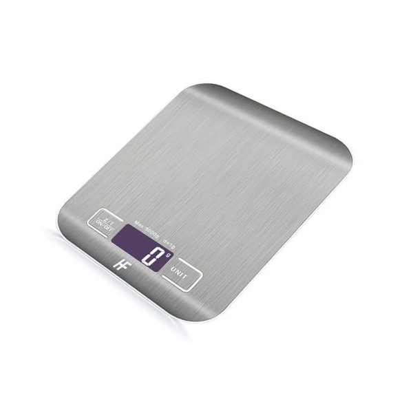HomeFashion Balance de Cuisine Électronique de Haute Précision 5000g/1g avec Écran LCD Rétroéclairé, 6 Unités et Fonction Tar