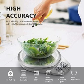 CAMRY Balance de cuisine Balance numérique Balance électronique professionnelle avec précision jusquà 1g Poids maximum 5kg A