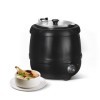 HAKKA Chauffe-soupe et bouilloire électrique de grande capacité 10 L en acier inoxydable avec couvercle à charnière et pot am