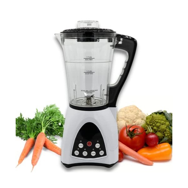 MULTI ROBOT Soupière électrique, Multifonction Blender Smoothie Maker, 1700 ml, Remuer, fouetter et cuisiner, puissant proces