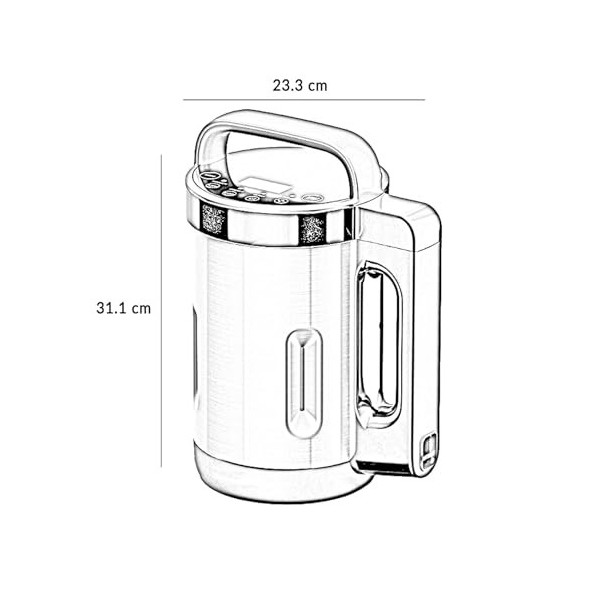 Innoteck Kitchen Pro Machine à soupe avec pichet en acier inoxydable – Idéal pour une soupe lisse, épaisse ou un smoothie sai