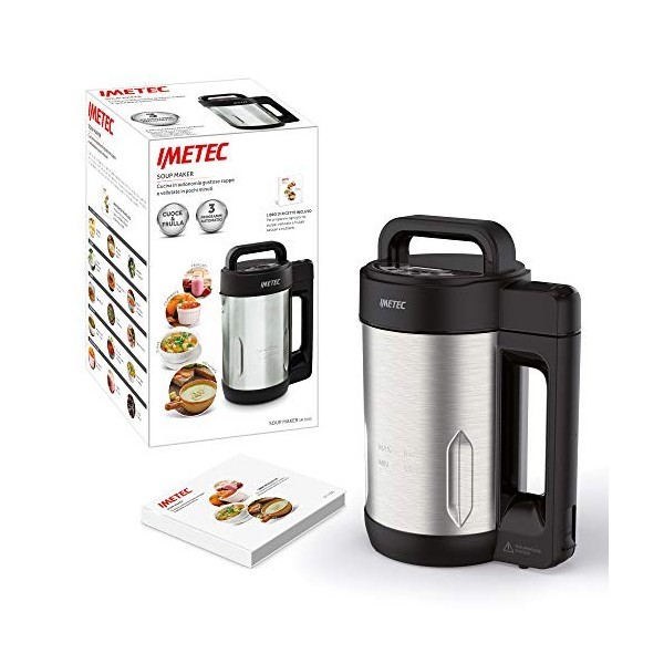 Imetec Sm 1000 Soup Maker, Db-Tech et Frulla, 3 Programmes Automatiques, Soupe et Smoothie, 6 Portions, Lames Cranter Acier I