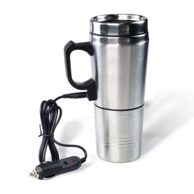 Tasse électrique de voiture 12 V, bouilloire électrique portable en acier inoxydable avec prise allume-cigare, tasse chauffan