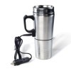 Tasse électrique de voiture 12 V, bouilloire électrique portable en acier inoxydable avec prise allume-cigare, tasse chauffan