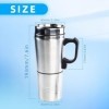 Tasse électrique de voiture 12 V, bouilloire électrique portable en acier inoxydable avec prise allume-cigare, tasse chauffan