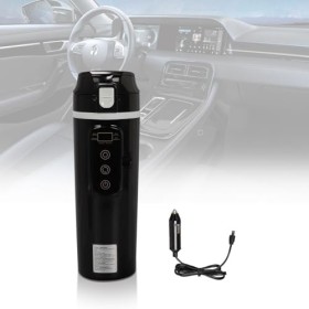 Longzhuo Bouilloire de voyage, bouilloire portable 12 V/24 V, bouilloire de voiture avec thermostat intelligent et contrôle d