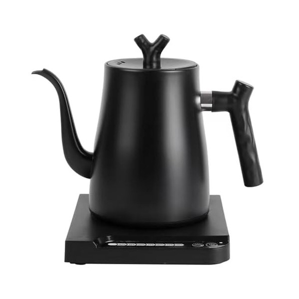 Bouilloire électrique Smart col de cygne 1.0 litre avec réglage de la température, 40-100°C ajustable, 304 acier inoxydable, 