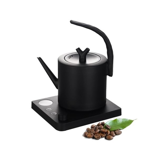 Bouilloire en acier inoxydable avec réglage de la température, bouilloire à col de cygne 1L, 1000W Tea Builder, Intelligent A