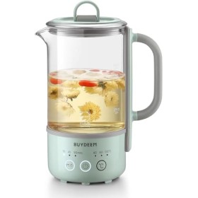 BUYDEEM K314 Travel Electric Kettle, Mini Healthy-Care Beverage Kettle, Machine à thé avec verre allemand Schott & Durable Pr