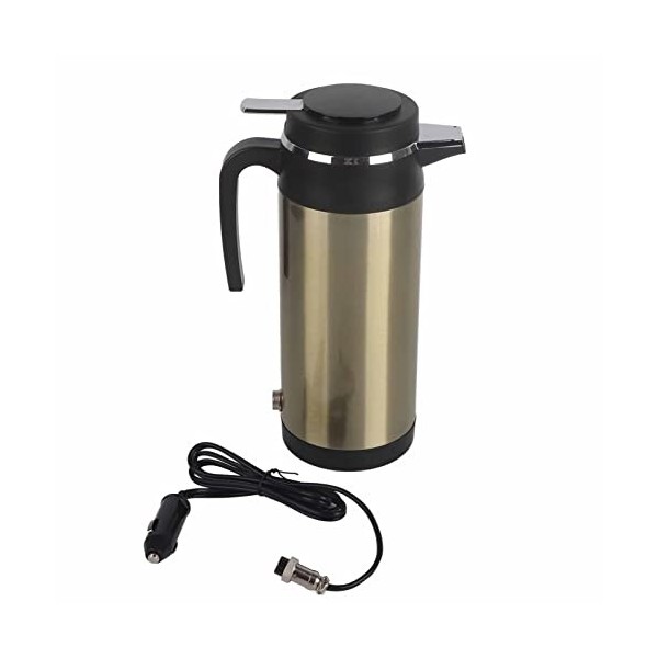 Thermos électriques 1200 ml 12 V/24 V Bouilloire électrique pour voiture en acier inoxydable Thermos de voyage Bouteille dea