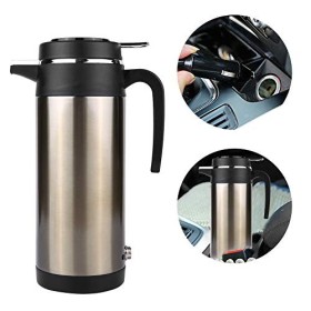 Thermos électriques 1200 ml 12 V/24 V Bouilloire électrique pour voiture en acier inoxydable Thermos de voyage Bouteille dea