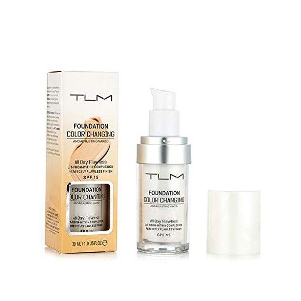 1 flacon de 30 ml de fond de teint changeant portable TLM pour changer le teint de la peau correcteur fournitures de beauté f