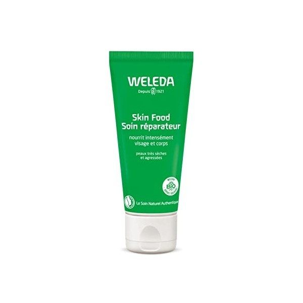 WELEDA - Skin Food - Soin Réparateur - Crème Visage et Corps - Peaux Très Sèches et Agressées - Tube 75 ml