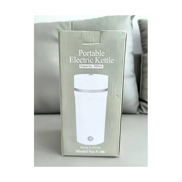 Emooncn Bouilloire portative, 500 ml, petite bouilloire électrique de voyage, arrêt automatique, revêtement intérieur en acie