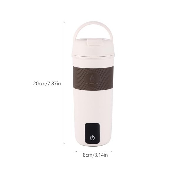 ONEVER Bouilloire de voyage, 350 ml/300 W, petite bouilloire en acier inoxydable 316 avec 4 niveaux de réglage de la températ