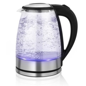Bouilloire en verre 2 litres,Bouilloire en verre éclairée par LED,2300W,chauffage rapide,sans BPA,Éclairage interne,arrêt aut