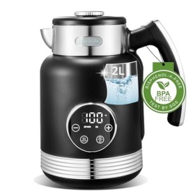 Taylor Swoden Asher Pro - Bouilloire électrique noire, Écran numérique digital,2 L,Intérieur inox,Température Réglable 40℃ à 