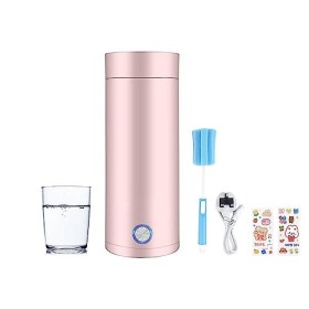 Hitopin Bouilloire de voyage de 400 ml, mini bouilloire électrique de voyage, à arrêt automatique, avec 2 autocollants et 1 b