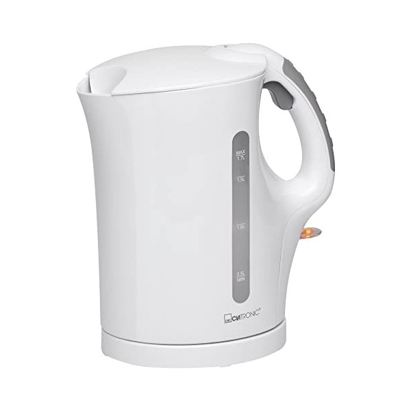 Clatronic® Bouilloire | Kettle | Bouilloire 1,7 L avec arrêt automatique & manuel | Filtre anticalcaire amovible | max. 2200W