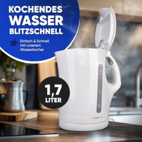 Clatronic® Bouilloire | Kettle | Bouilloire 1,7 L avec arrêt automatique & manuel | Filtre anticalcaire amovible | max. 2200W