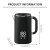 1.7 L Bouilloire Électrique, Bouilloire De Voyage Electrique, Bouilloire Electrique De Voyage, Affichage Numérique Lcd, Base 