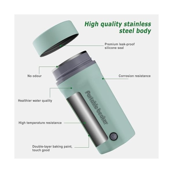 Mini kettle Fast Boil Quiet Small Kettle Stainless Steel Mini Electric Kettle Auto Shut Off Travel Tea Kettle