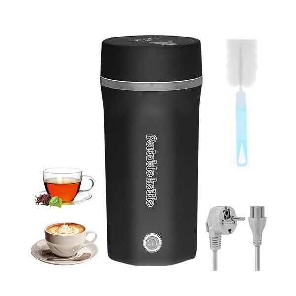 3 en 1 Bouilloire Portable Électrique de Voyage 500 ml Coupe deau Électrique Bouilloire Electrique Portable Arrêt Automatiqu
