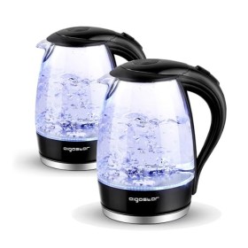 Aigostar Adam 30GOM - Bouilloire électrique en cristal avec illumination LED, capacité de 1,7 litres, puissance de 2200W, san