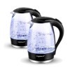 Aigostar Adam 30GOM - Bouilloire électrique en cristal avec illumination LED, capacité de 1,7 litres, puissance de 2200W, san