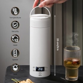 WIYETY Petite bouilloire de voyage, 500 ml, avec 4 niveaux de réglage de la température, 220 V 300 W, bouilloire de voyage po