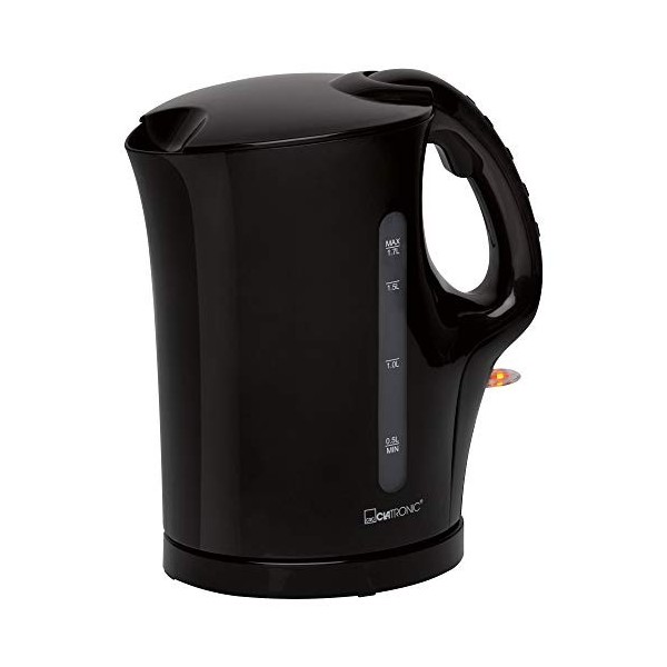 Clatronic® Bouilloire | Kettle | Bouilloire 1,7 L avec arrêt automatique & manuel | Filtre anticalcaire amovible | max. 2200W