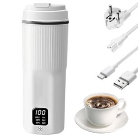 Bouilloire de Voyage, Afenau 500ML Mini Bouilloire Electrique de Voyage avec 6 Réglages de Température, Bouilloire Electrique