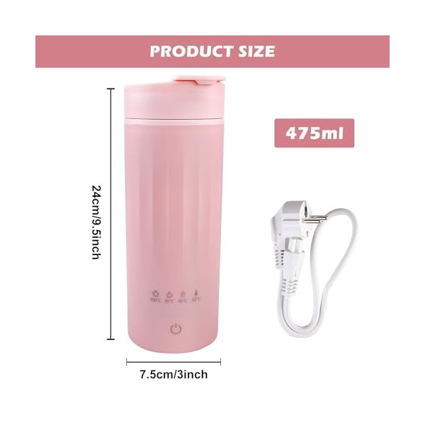 Petite bouilloire portable, petite bouilloire de voyage, 400 ml, mini bouilloire électrique portable, bouilloire de voyage, m