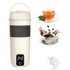 Euakee Chaudière de Voyage électrique, Chauffe-eau Portable de Voyage de 350 ml pour Café, Thé, Soupe au Lait, Chauffe-eau de