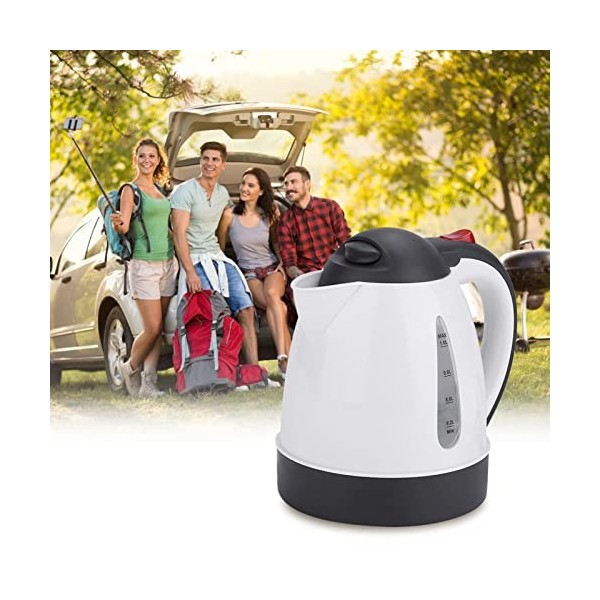 Ejoyous Bouilloire électrique 24 V pour voiture, camion, bouilloire de voyage en acier inoxydable avec arrêt automatique et p