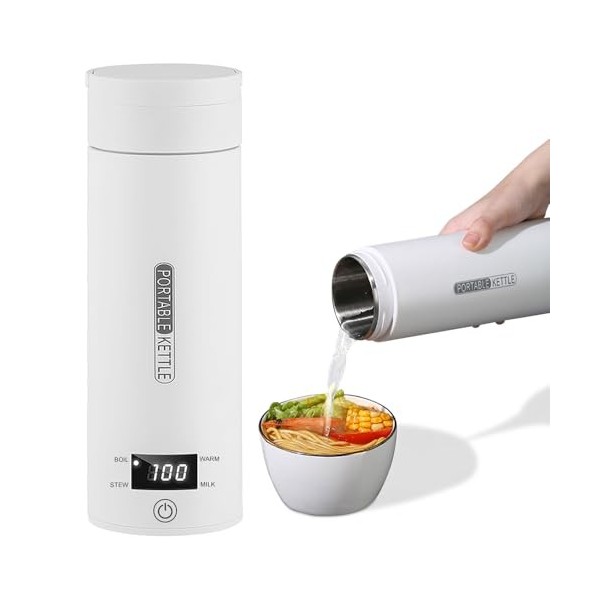 Bouilloire électrique portable, intérieur en acier inoxydable 304, 4 réglages de température réglables, maintien au chaud pen