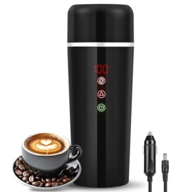 Mini Bouilloire Electrique, Diealles Shine 420ML Bouilloire de Voyage, Contrôle de La Température et Mixer, Arrêt Automatique