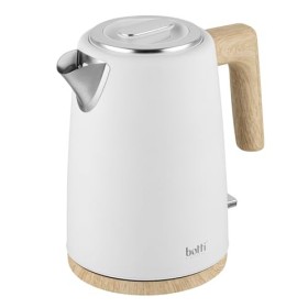 Botti Pedro bouilloire électrique 1,7L noir | Puissance de 2200W | Acier inoxydable brossé | Élément chauffant plat | Arrêt a