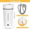 Bouilloire Electrique 500ML, 220V Bouilloire en Acier Inoxydable 304, Mini Bouilloire électrique de Voyage, Bouilloire de Voy