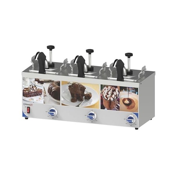 Distributeur à sauce avec pompe et bec chauffant triple CDSPBC3