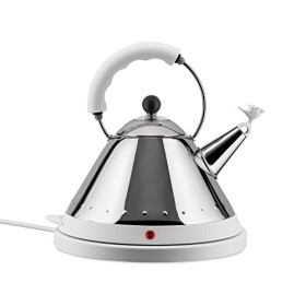 Alessi MG32 W Bouilloire Électrique Acier Inoxydable et Résine Thermoplastique Blanc
