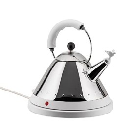 Alessi MG32 W Bouilloire Électrique Acier Inoxydable et Résine Thermoplastique Blanc