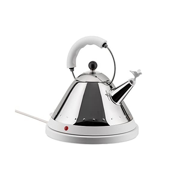 Alessi MG32 W Bouilloire Électrique Acier Inoxydable et Résine Thermoplastique Blanc