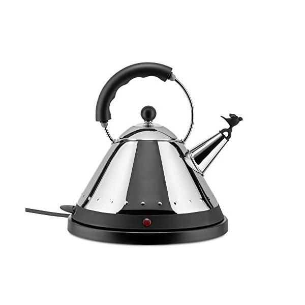 Alessi MG32 AZ Bouilloire Électrique sans Fil Acier Inoxydable et Résine Thermoplastique Bleu