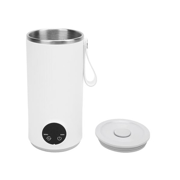 Bouilloire électrique sans Fil, Bouilloire à Lait Maternel Portable, Conception à 4 Températures Réglables de 400 Ml, Petite 