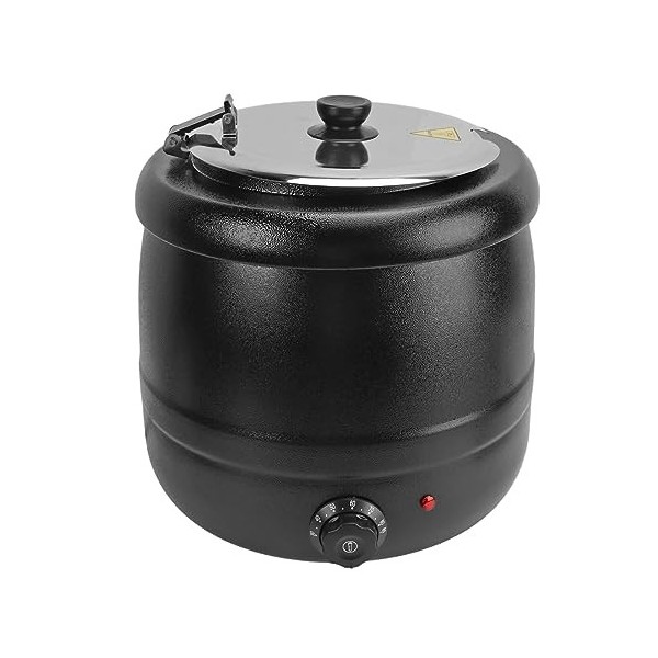 Bouilloire à Soupe 10l, 400W, Chauffe-soupe, Amovible, avec Doublure en Acier Inoxydable, Isolation Thermique Prise UE 220V 