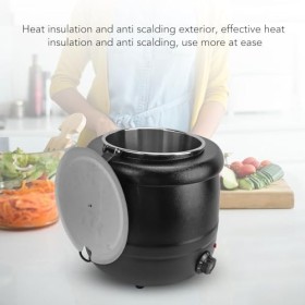 Bouilloire à Soupe 10l, 400W, Chauffe-soupe, Amovible, avec Doublure en Acier Inoxydable, Isolation Thermique Prise UE 220V 