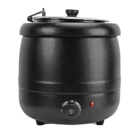 Pot à Soupe en Acier Inoxydable 10l, Bouilloire Chauffante Amovible, Isolation Thermique, Pot Chauffant pour Aliments, 400W 