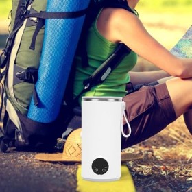 Bouilloire électrique de Voyage, Chaudière à Eau Portable sans Fil de 400 Ml, Mélangeur Rotatif intégré, Température Réglable