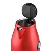Team Kalorik TKG JK 3002 Bouilloire en acier inoxydable avec affichage de la température, 2200, 1,7 l, rouge métallisé